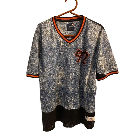 Vintage Lemar and Dauley 92 Blue, White and Orange V Neck Jersey Mens L - Picture 2 of 12